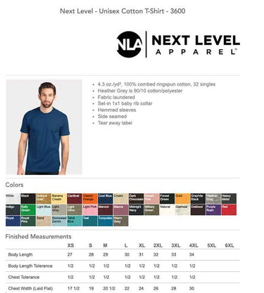 Embroidered Next Level T-Shirt - Constantly Create Shop